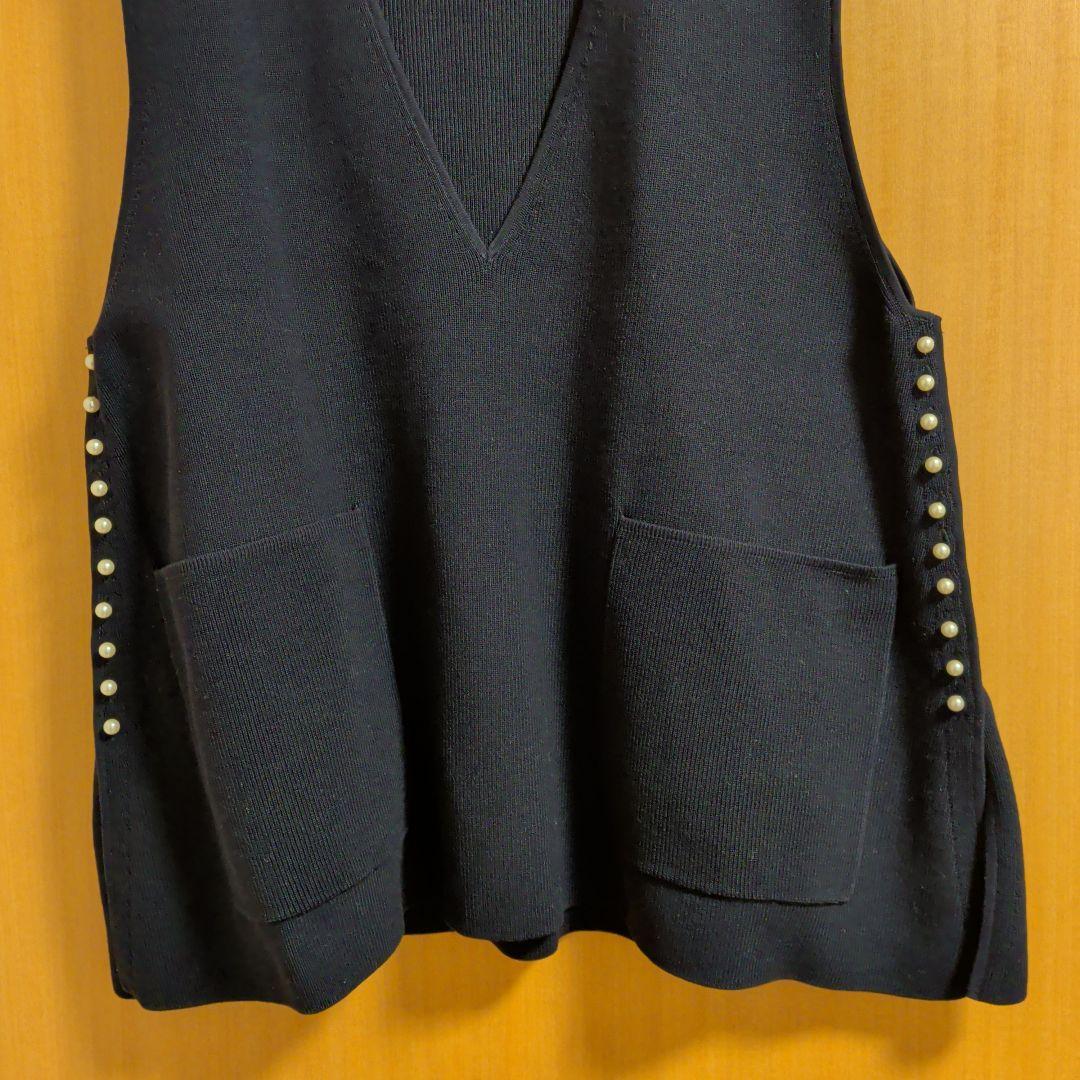 Ballsey ボールジィ パールコンビ Vネックベスト ネイビー 紺　S