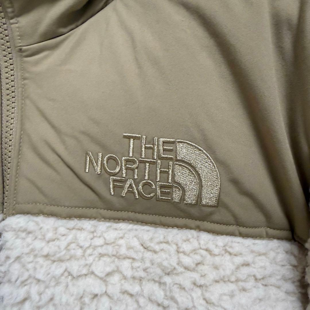 the north face ボア ベージュ ヌプシ ダウン メンズxs
