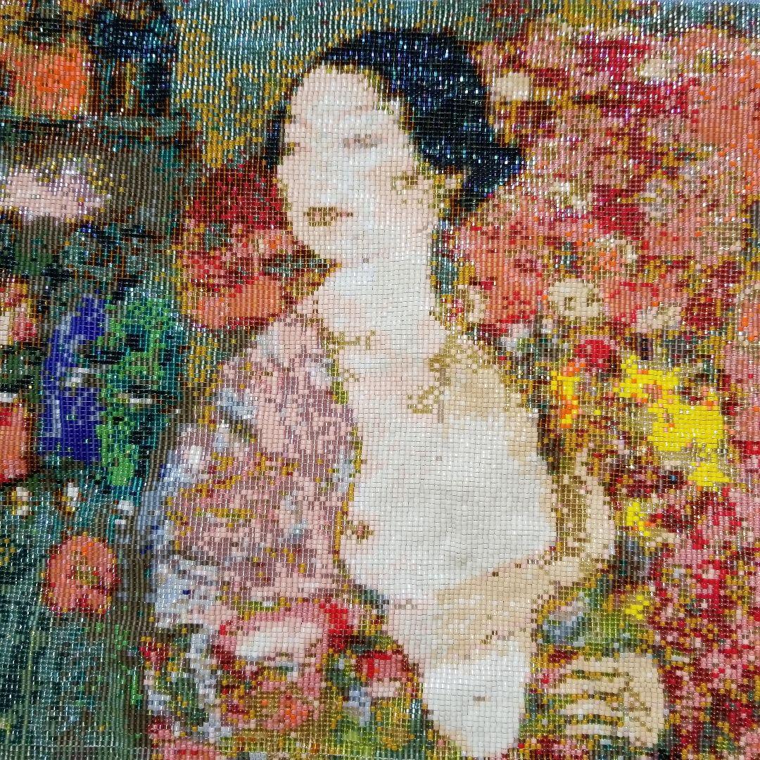 クリムト「踊り子」　ビーズ織りアート ハンドメイド