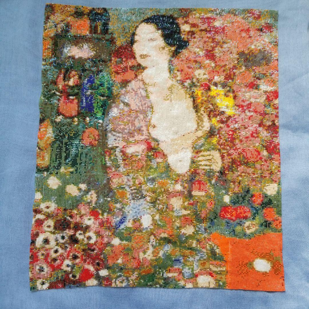 クリムト「踊り子」　ビーズ織りアート ハンドメイド