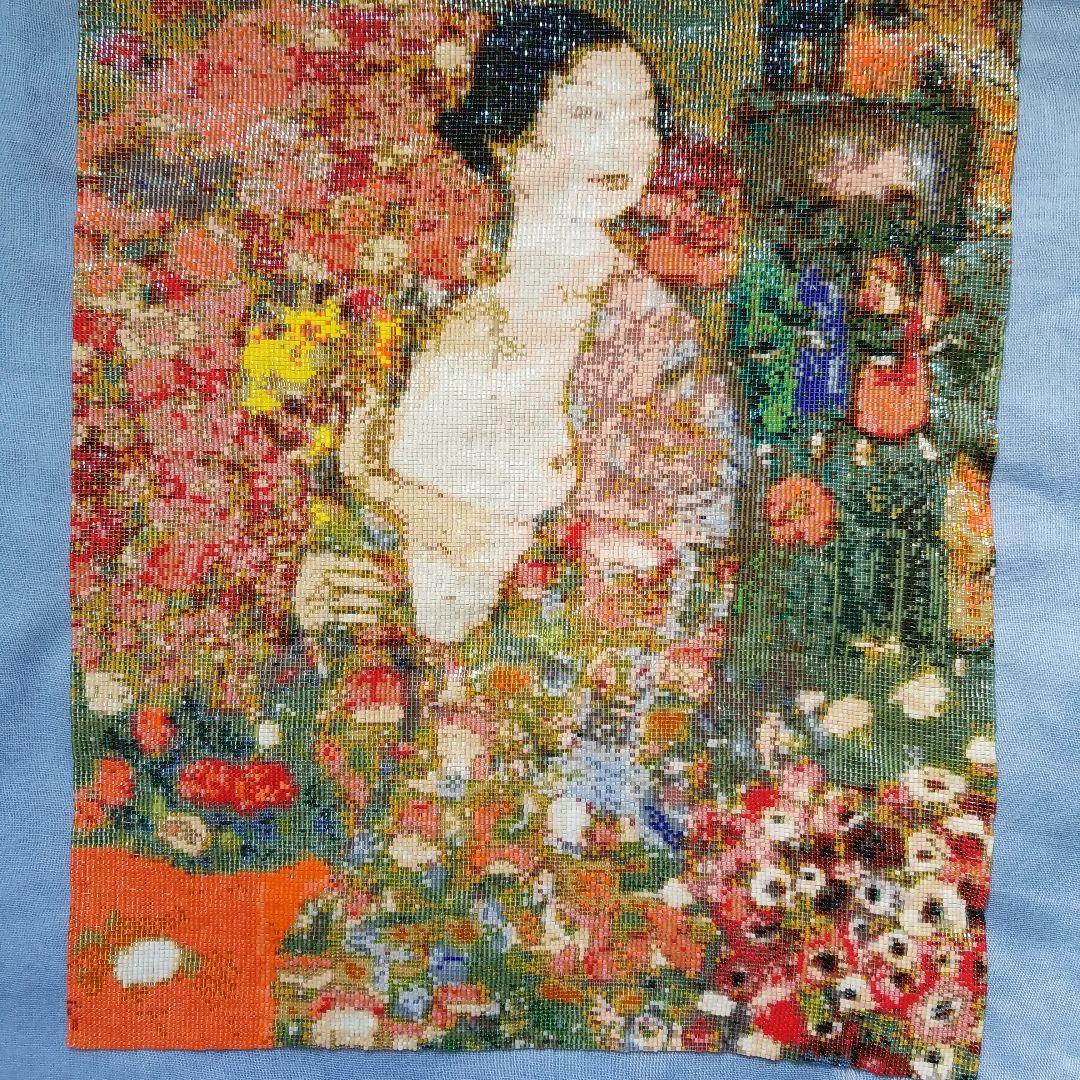 クリムト「踊り子」　ビーズ織りアート ハンドメイド
