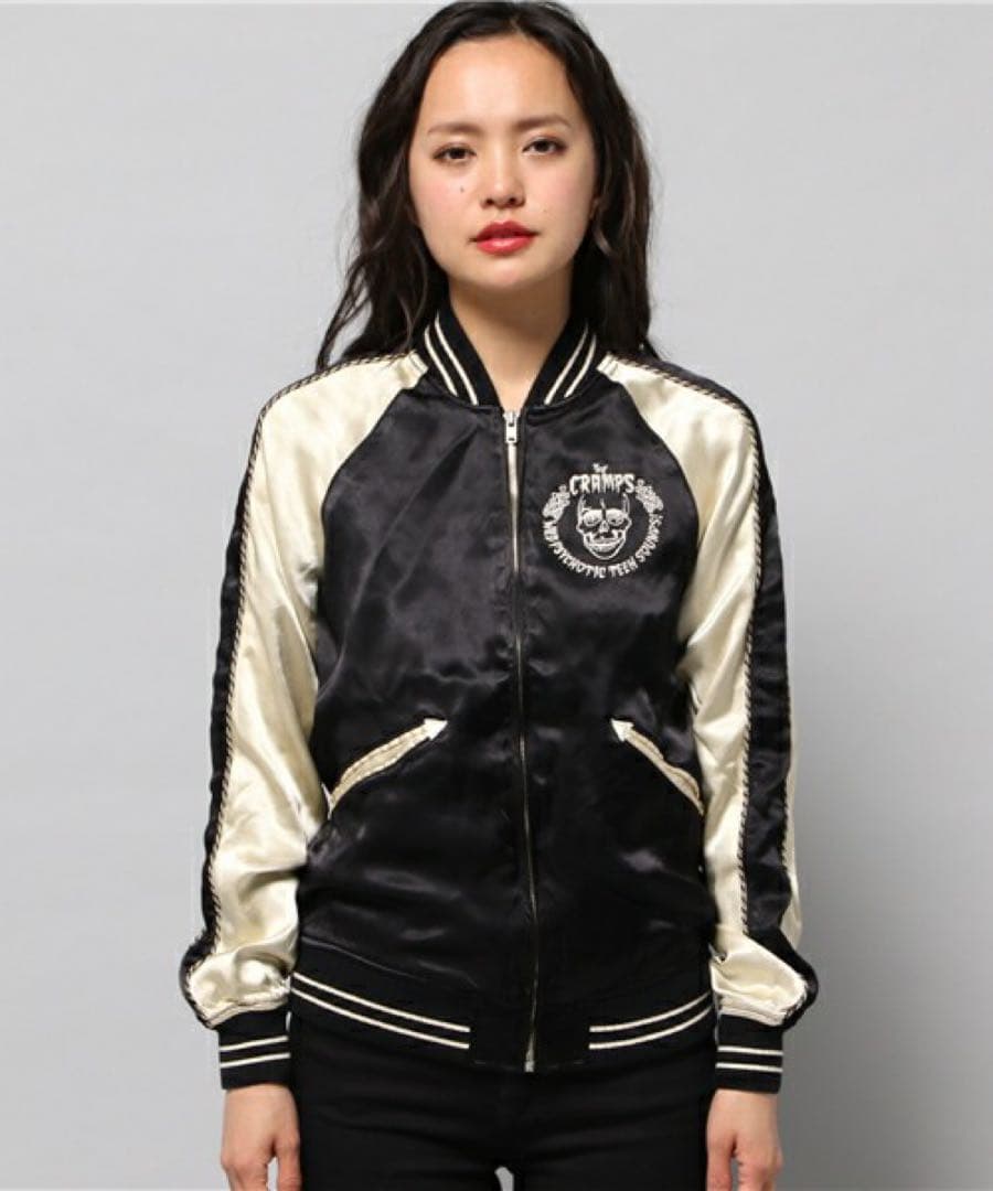 CR/WHAT'S BEHIND THE MASK刺繍 スカジャン