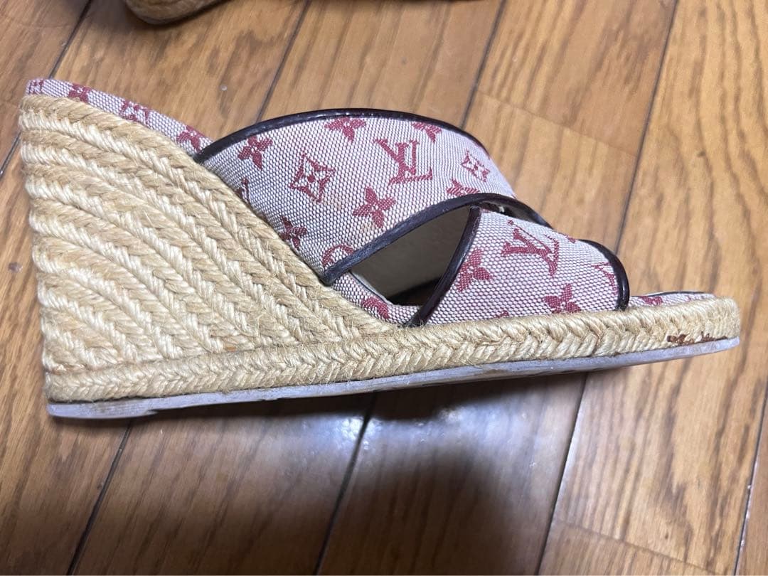 ルイヴィトンLOUIS VUITTON ウェッジソール サンダル 37