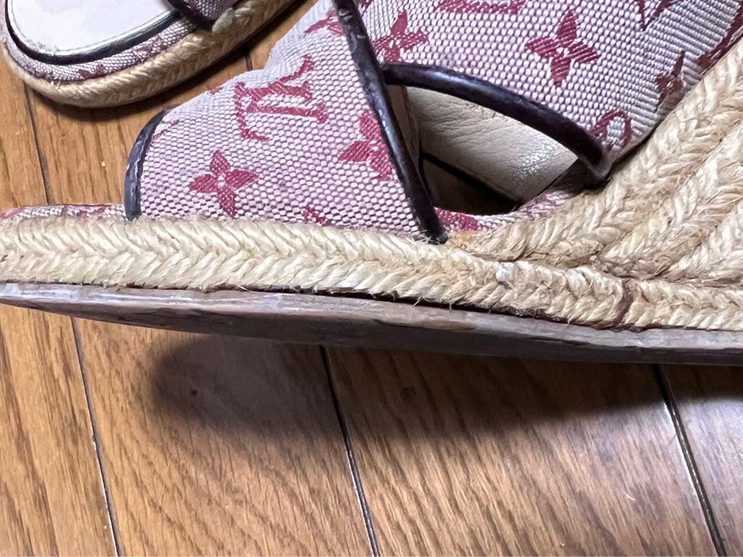 ルイヴィトンLOUIS VUITTON ウェッジソール サンダル 37