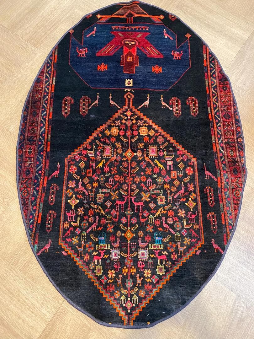 t*☆様 ペルシャ絨毯 ケルマン 186x124cm ヴィンテージ ラグ 手織り