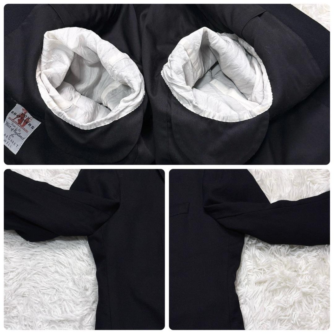 別注 MARGARET HOWELL　ブラック テーラードジャケット M FOX