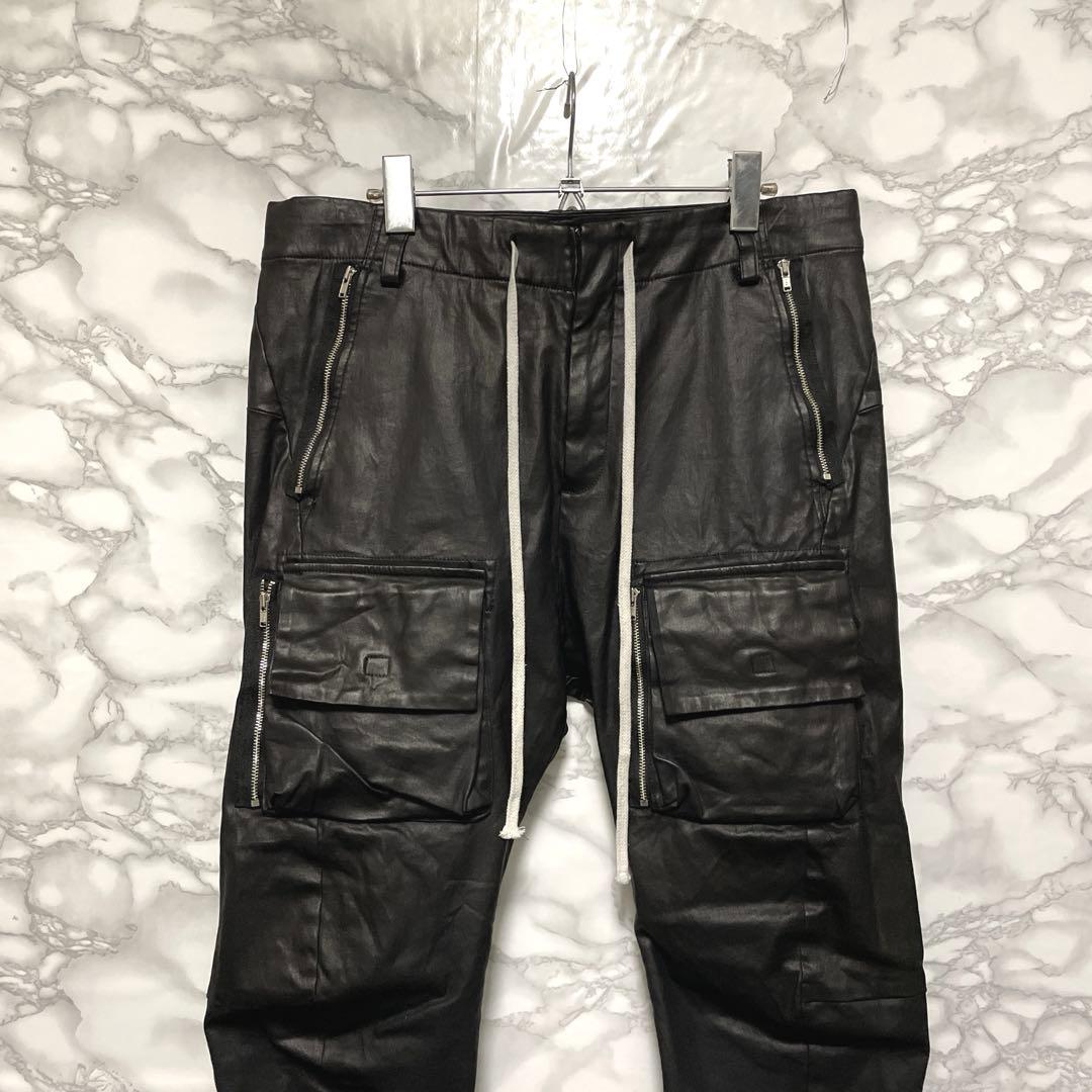 bajra バジュラ ジップデザインパンツ　ポケット　特殊加工生地