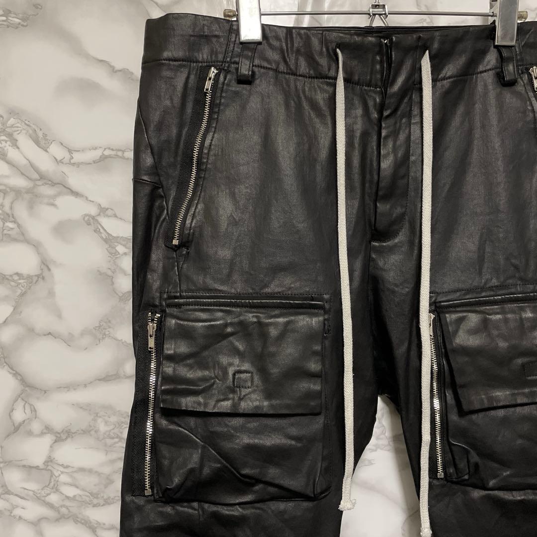 bajra バジュラ ジップデザインパンツ　ポケット　特殊加工生地