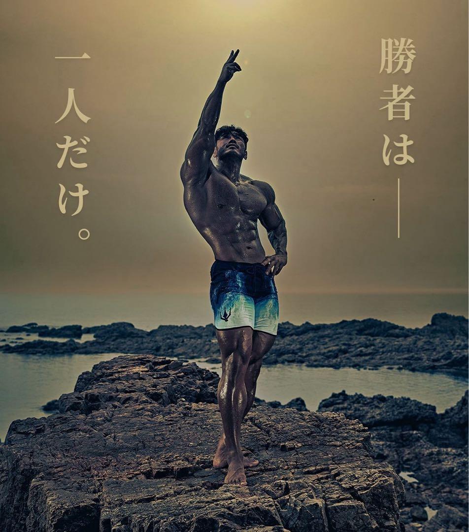 マ*サ様 ☻*様 FIED メンズ水着 26サイズ 黒と青のグラデーション