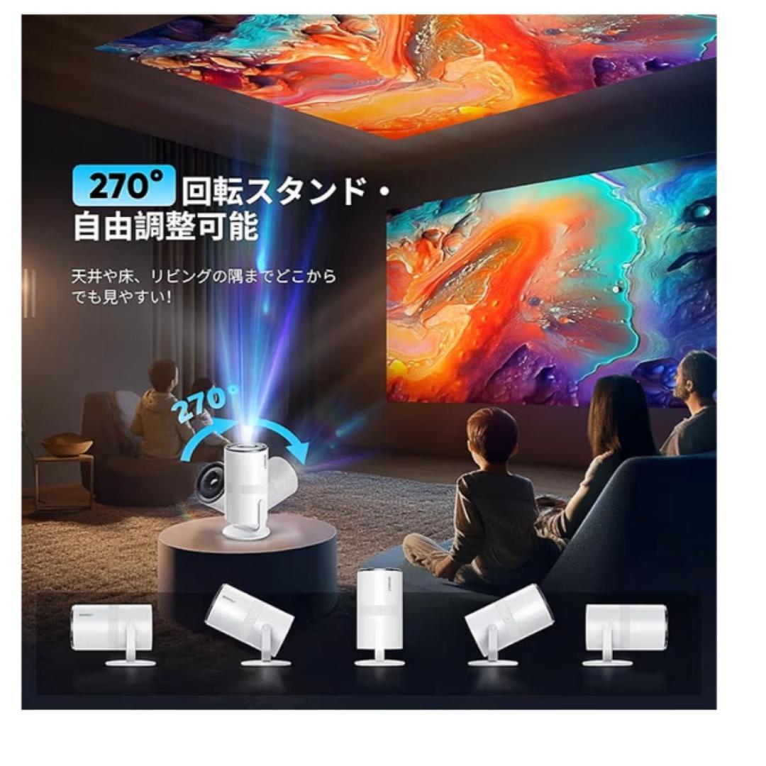 【超小型445g】プロジェクター Android TV搭載 4K 2.5万LM