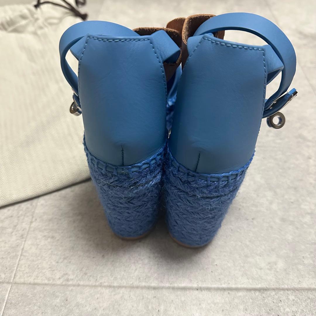 HERMES / ティヴォリ エスパドリーユ　ウェッジソール ケリー金具 38