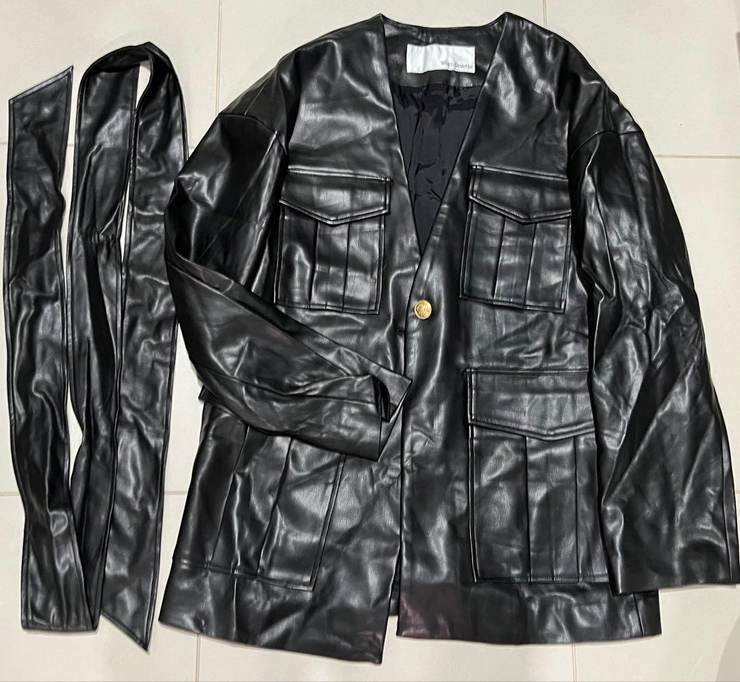 Whim Gazette(ウィム ガゼット)エコレザーブルゾン¥53,900