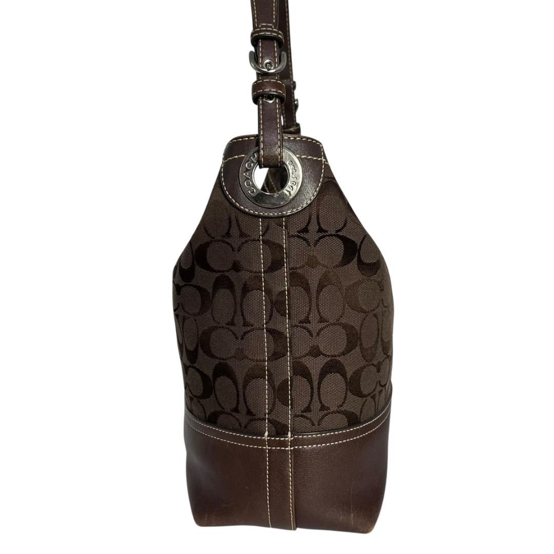 コーチ　coach ワンショルダーバッグ　シグネチャー　ブラウン　肩掛け