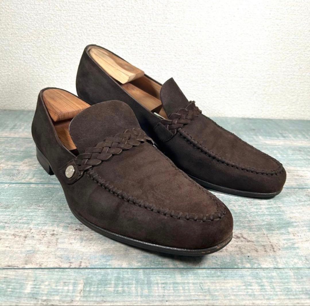 美品 超希少 LOEWE スエード ローファー 編み込み