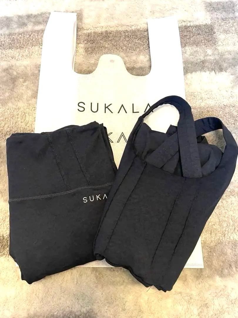 SUKALAデニムクロスタンクトップ、デニムスリットレギンス M 上下　値下げ