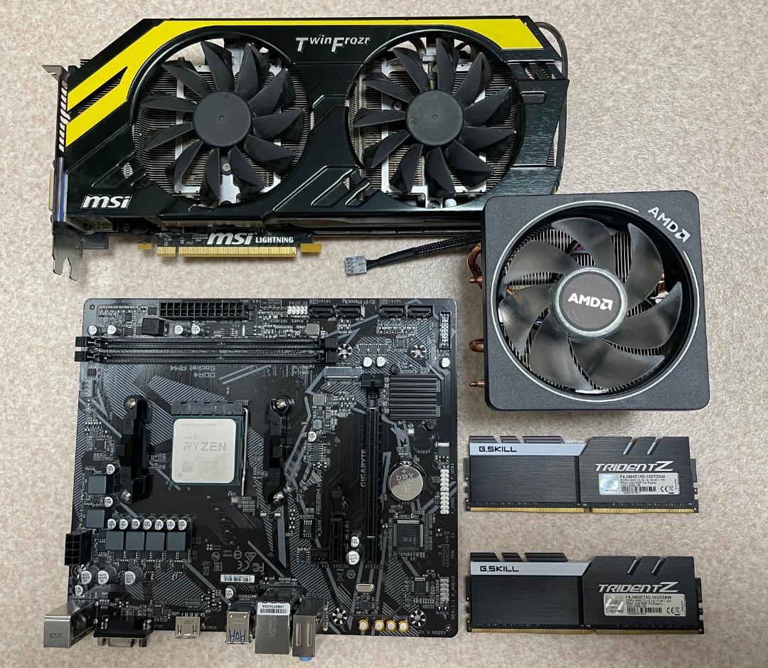 Ryzen9 3900X/マザーボード(A520M)/メモリ(16GB) セット