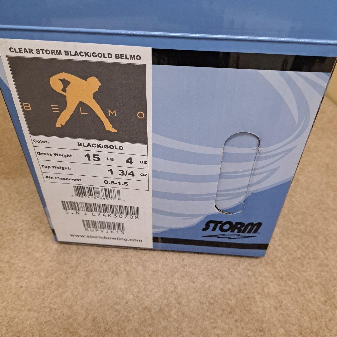 STORM ブラック/ゴールド ボウリングボール 15P