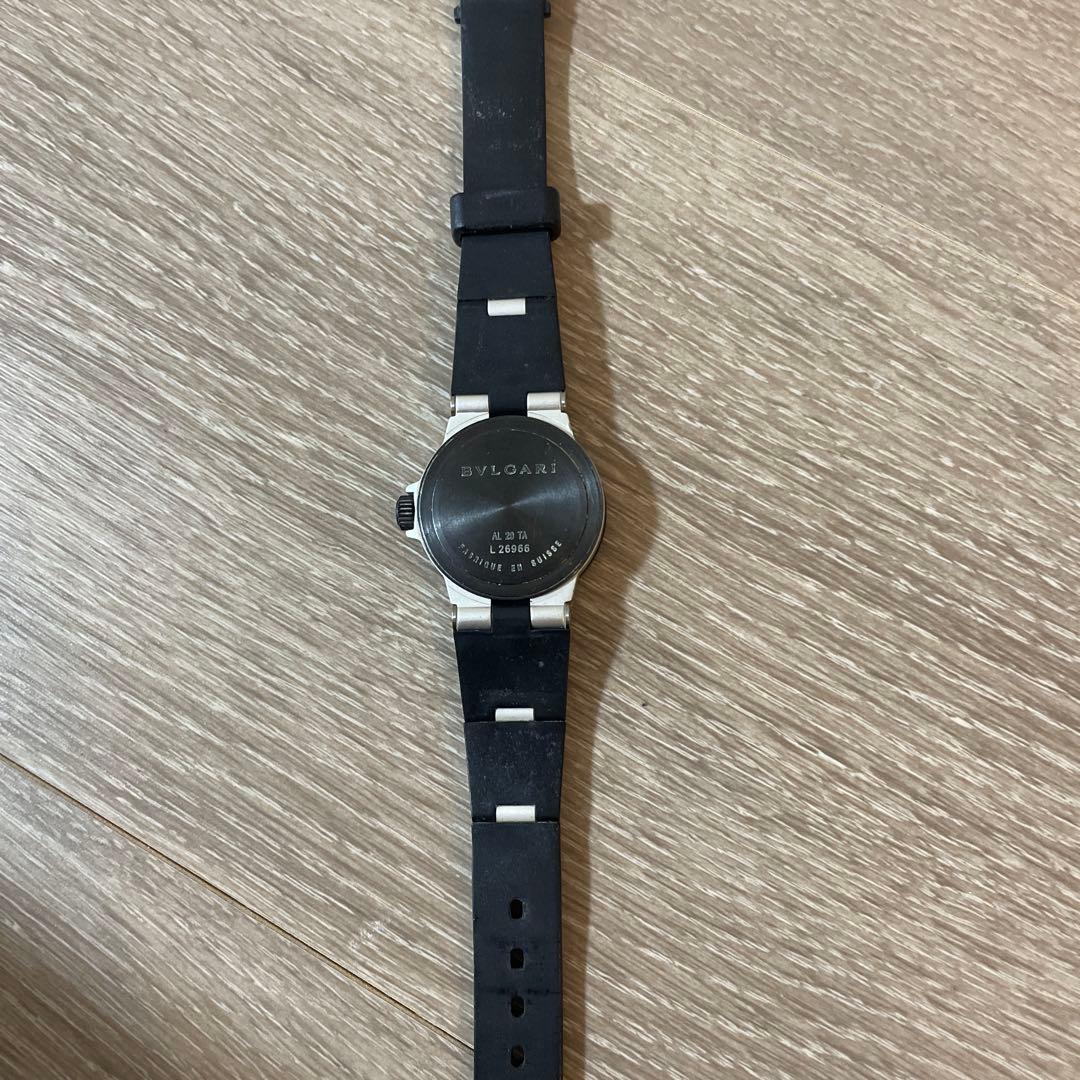 【不動】ブルガリ BVLGARI アルミニウム クォーツ レディースベルト