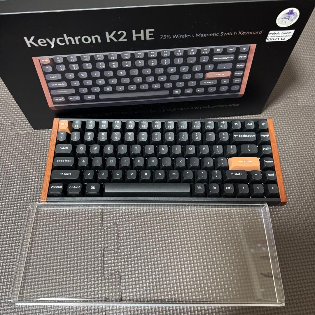 【美品】Keychron K2 HE ブラック　純正カバーセット