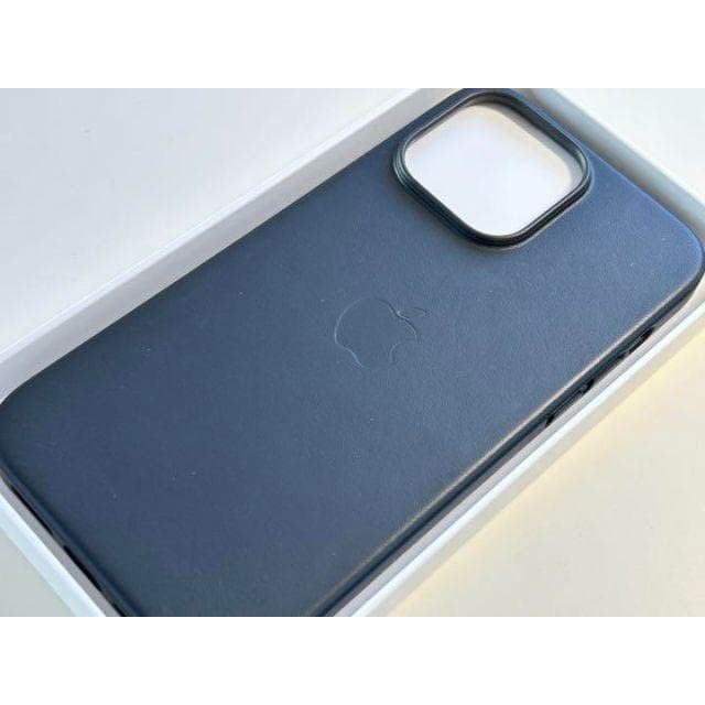 【新品】純正 iPhone 14 Pro Max レザーケース・ミッドナイト①