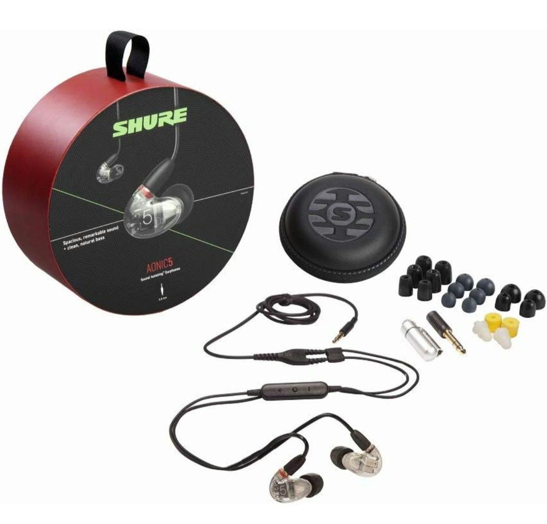 SHURE AONIC 5 SE53BACL+UNI-Aクリア マイクリモコン付