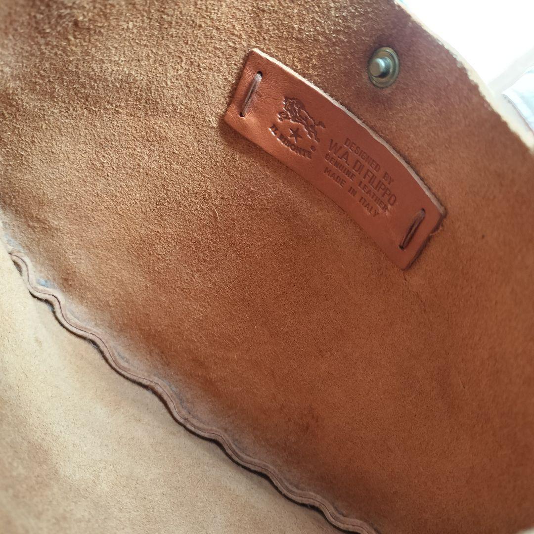 イルビゾンテ IL BISONTE ビッグロゴ レザー ショルダーバッグ