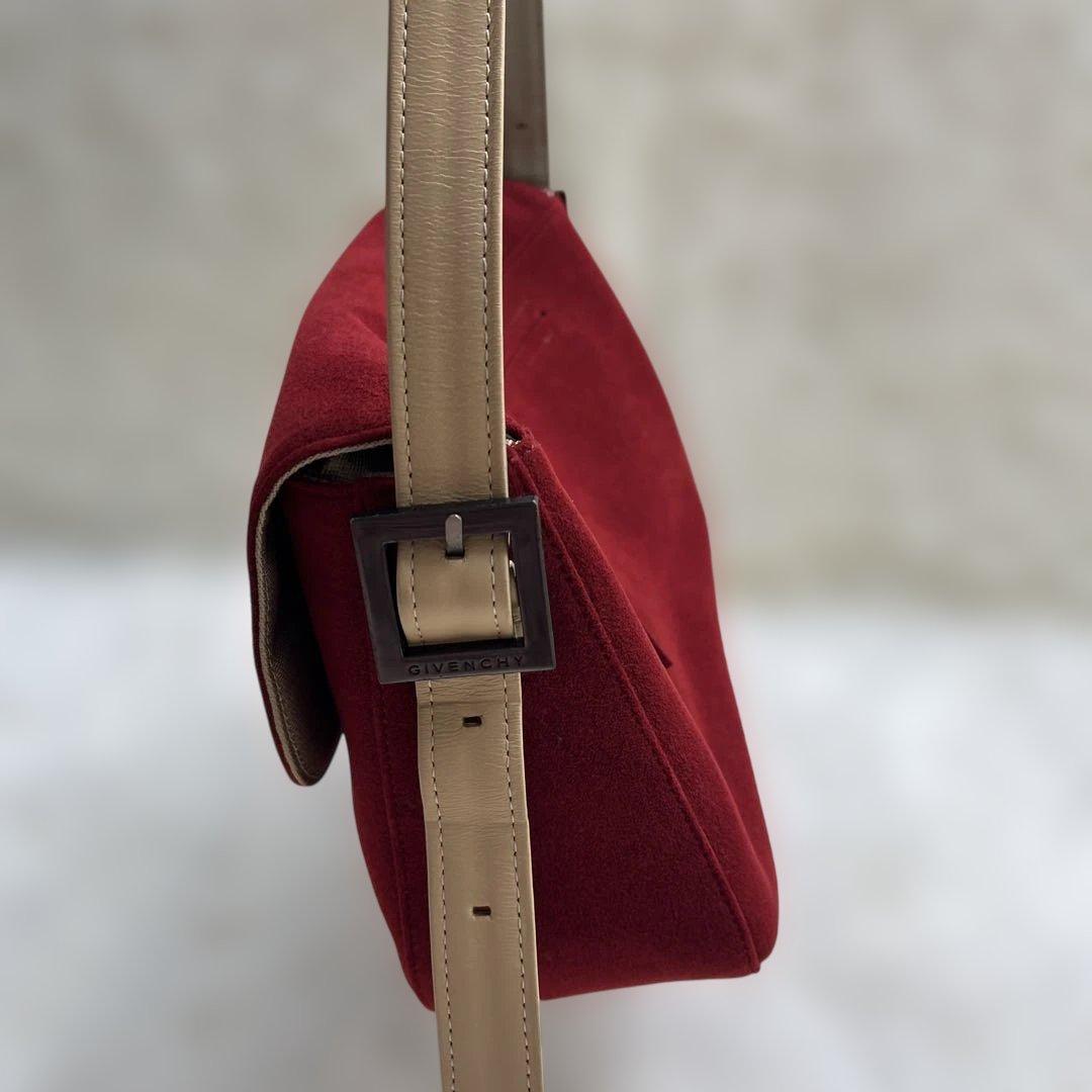 【極美品】ジバンシー　ハンドバッグ　スエード　ワインレッド　ショルダーバッグ