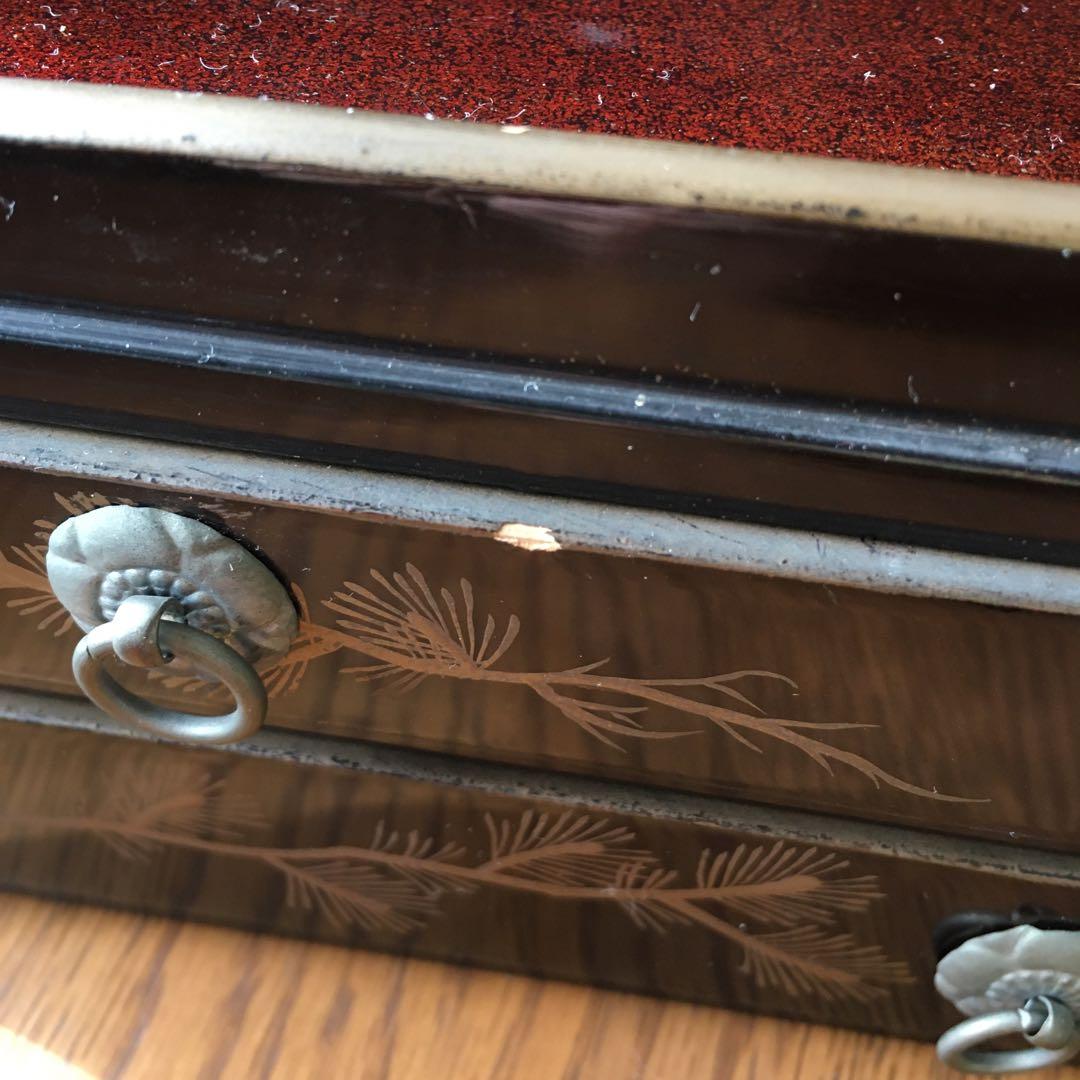 煙草盆　鶴　松蒔絵　茶道具　タバコ盆　アンティーク