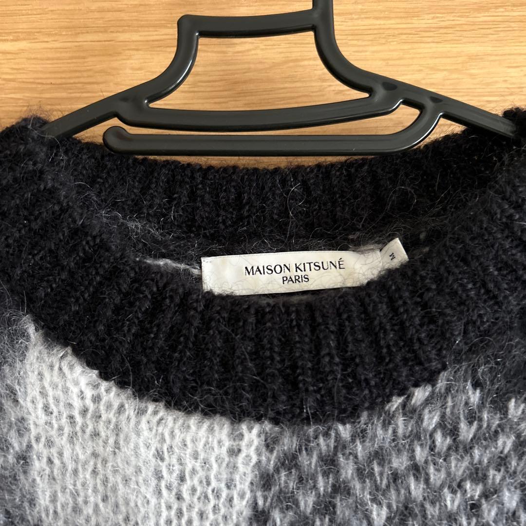 MAISON KITSUNÉ チェック柄 ニットセーター 長袖
