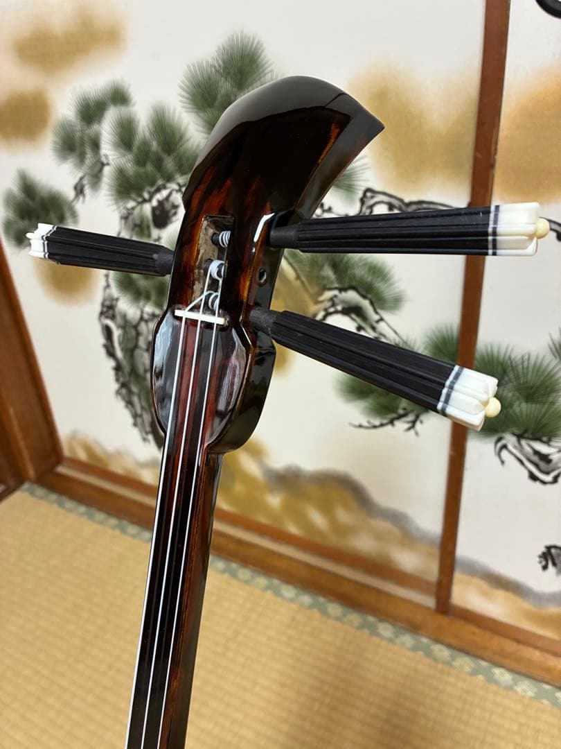 沖縄三線　島黒木！島クルチ！　本蛇皮一枚張り！⑤㉖