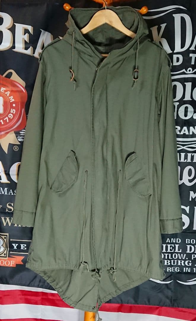 HOUSTON M-51 パーカ モッズコート オリーブ XXXS used