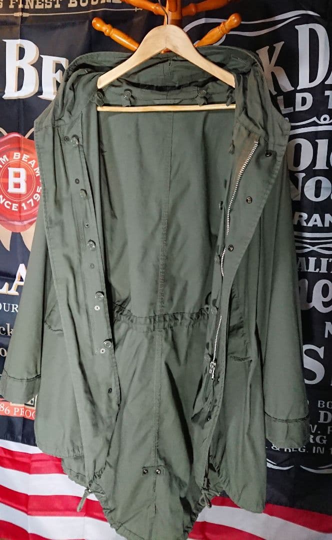 HOUSTON M-51 パーカ モッズコート オリーブ XXXS used