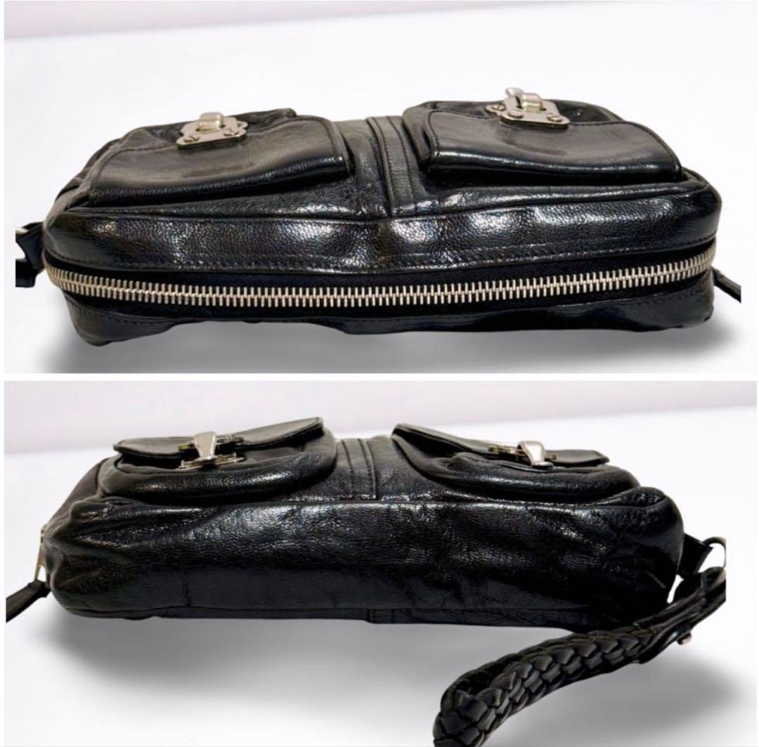 れ*ん様 正規品 バレンシアガ BALENCIAGA レザー クラッチバッグ 黒