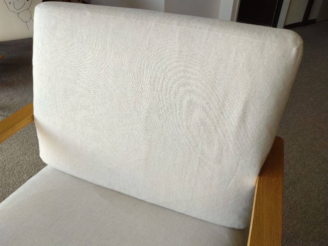 【美品】MUJI無印良品 ダイニングソファチェアオーク材/リビングでもつかえる①