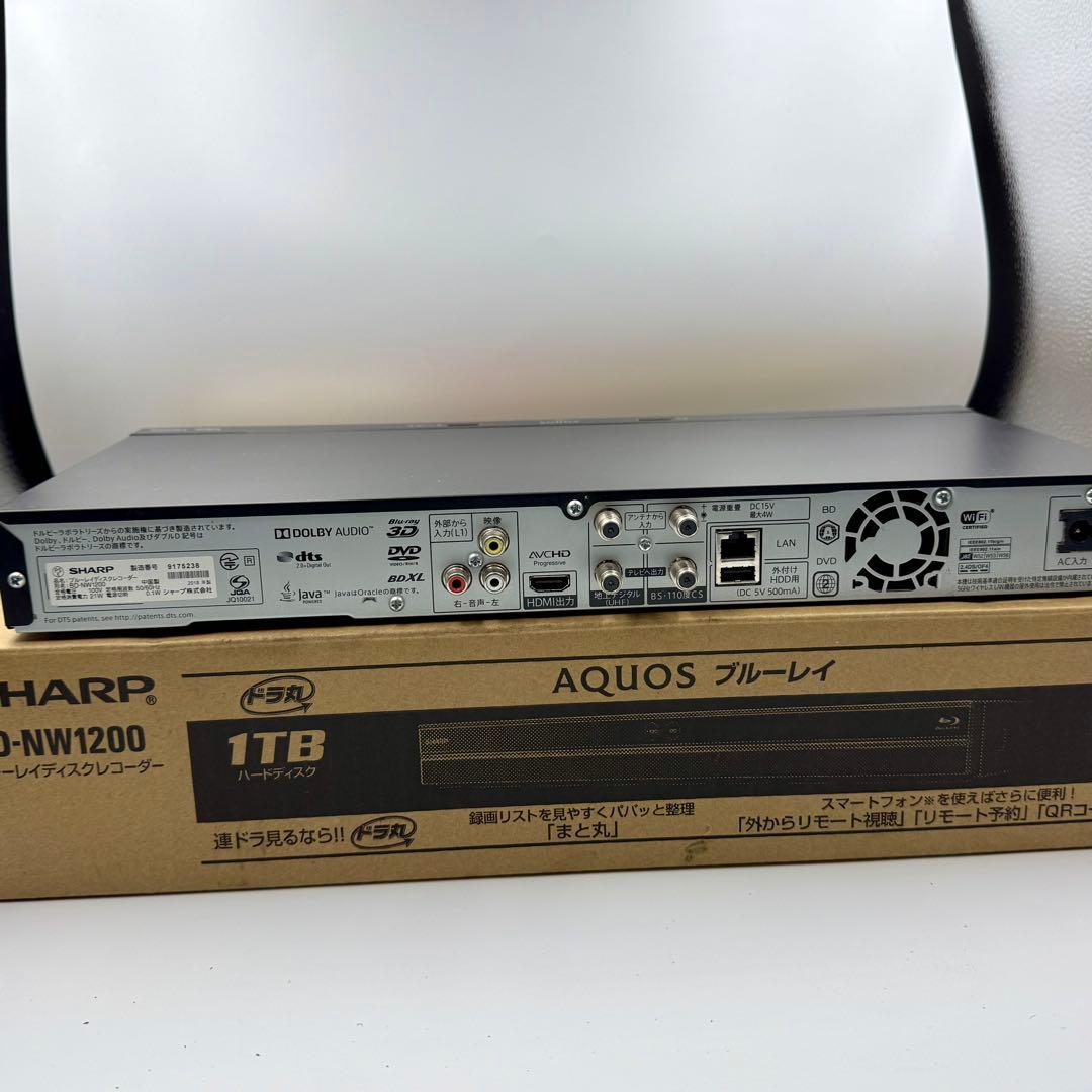 SHARP AQUOS Blu-ray HDD レコーダー BD-NW1200