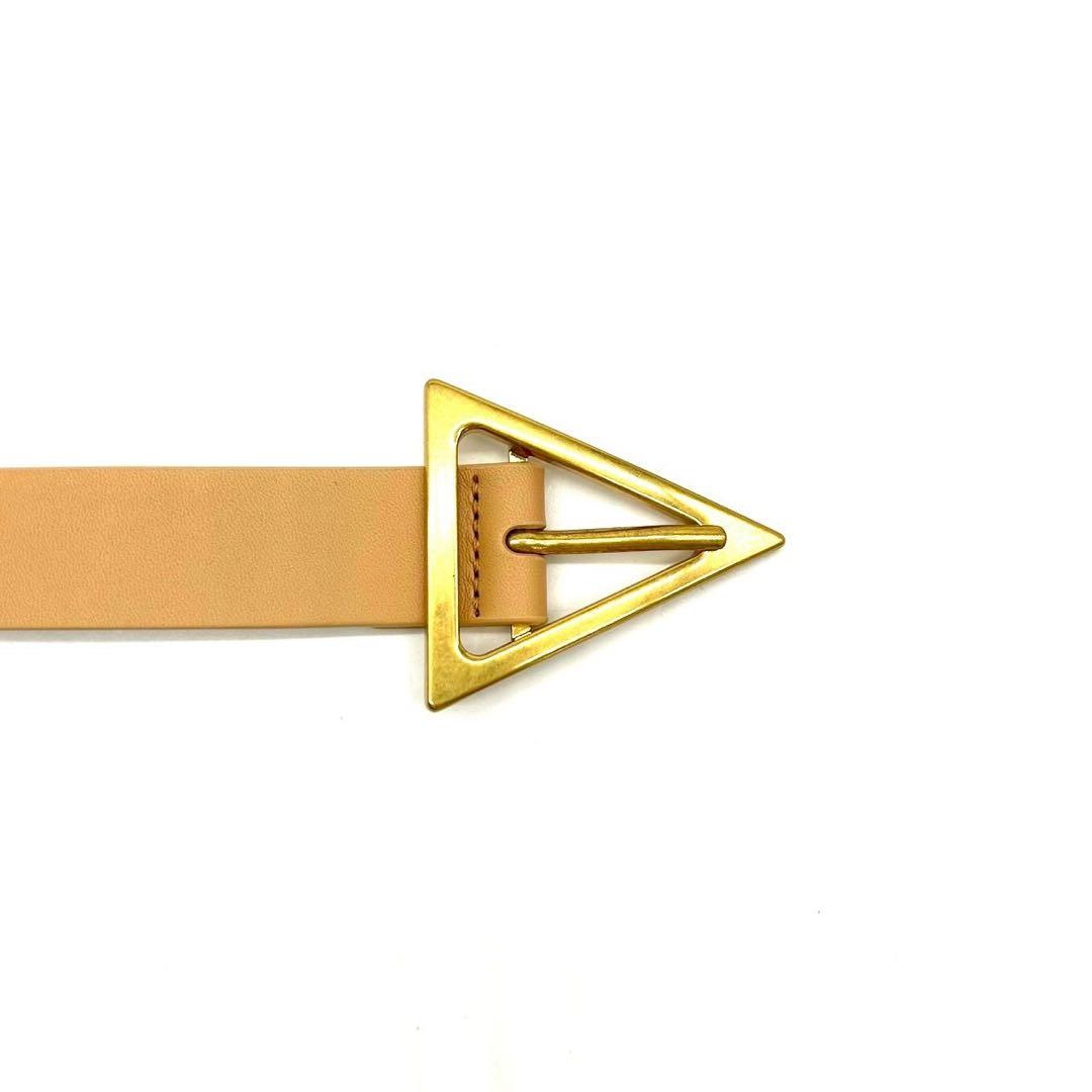 未使用級 Bottega Veneta トライアングル ロゴ ベルト