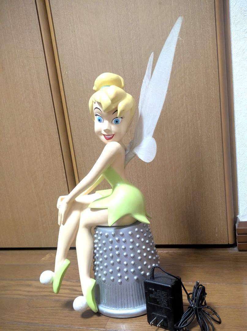 激レア！海外ティンカー・ベル 置物 約46cm 電源アダプター付き