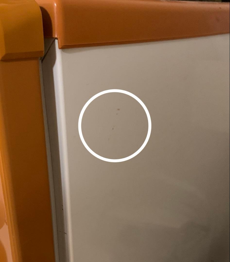 MORITA オレンジ色 冷蔵庫 冷凍室付 2ドア