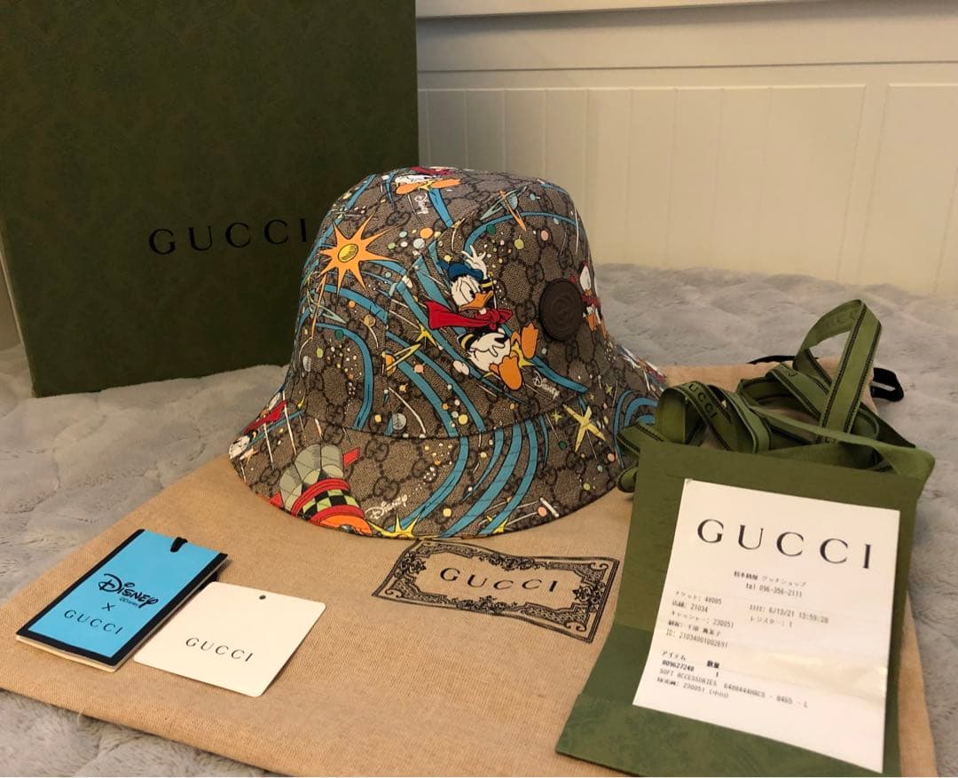 未使用品★GUCCI★グッチ/バケットハット/フェドラ/帽子/ディズニー/ドナル