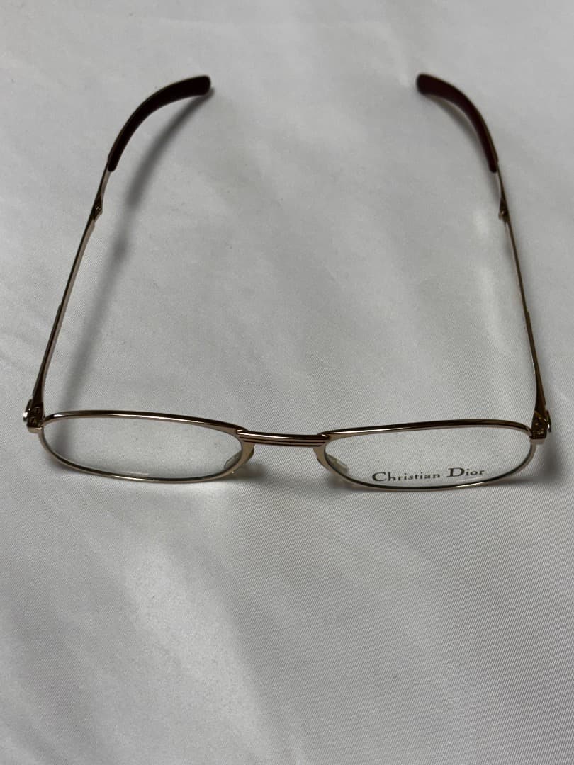 Christian Dior Vintage メガネ ゴールド メガネケース付き