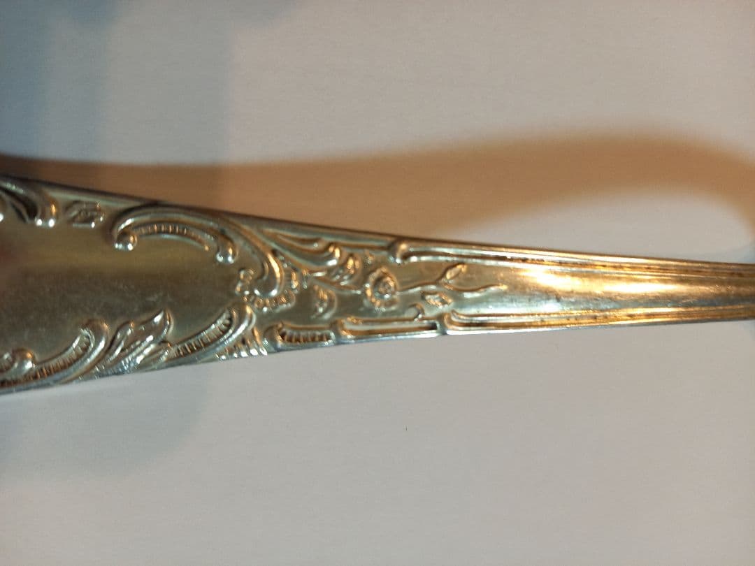 純銀スプーン ドイツ語『SILBER100』刻印 サイズ=カレースプーン大き目