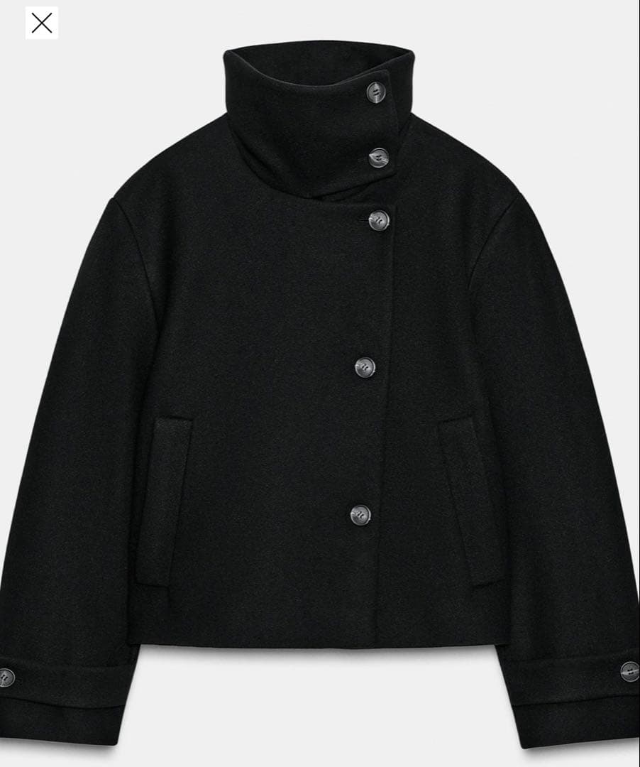 ハイネックショートコート　ZARA