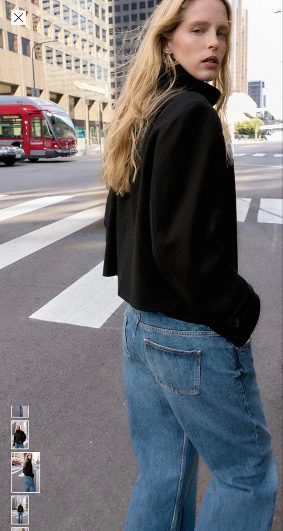 ハイネックショートコート　ZARA