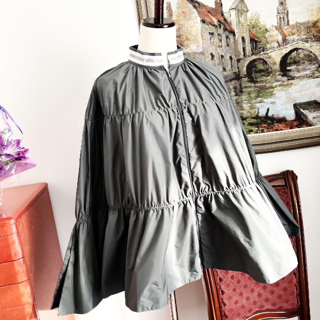 極美品　ファビアナフィリッピ ケープ　ナイロン　ポンチョ　カシュクール　フリル