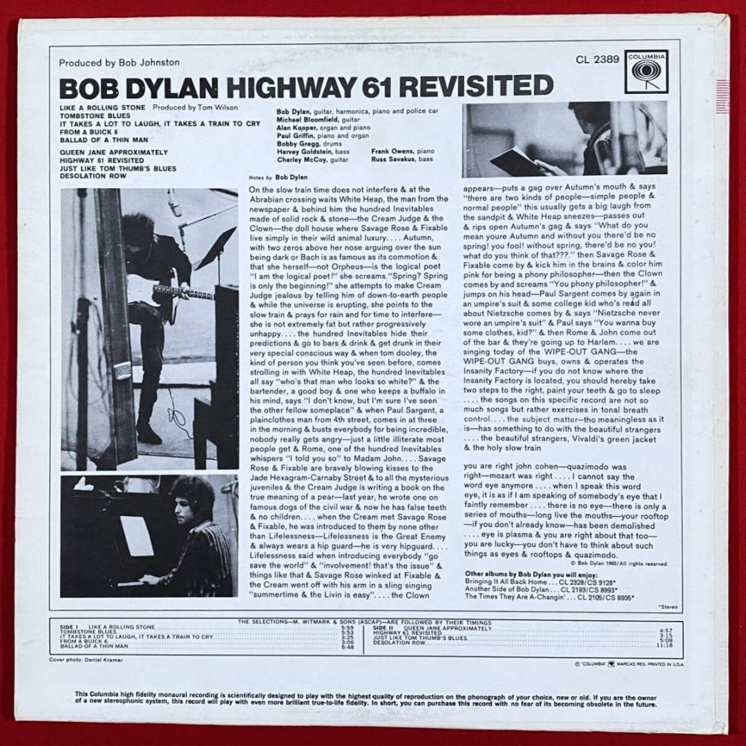 ★上質美品【USオリジナル／希少MONO／マト1:1】 追憶のハイウェイ61