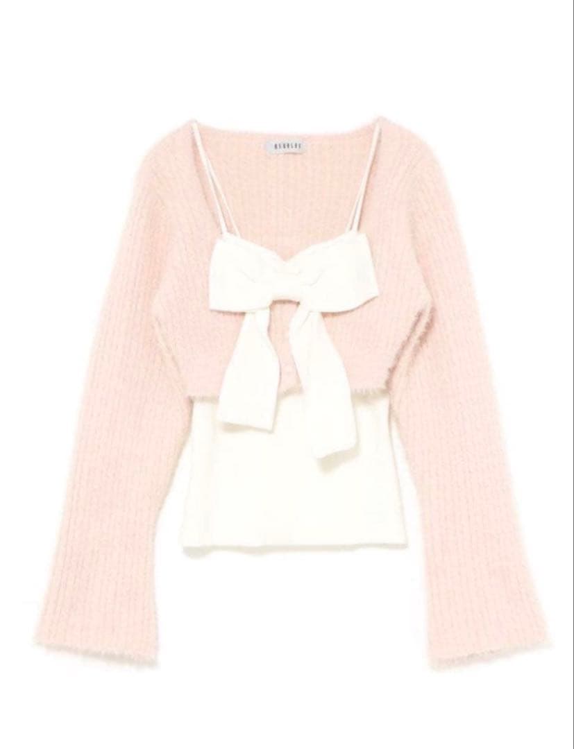 バブルス　bubbles リボンニットアンサンブル