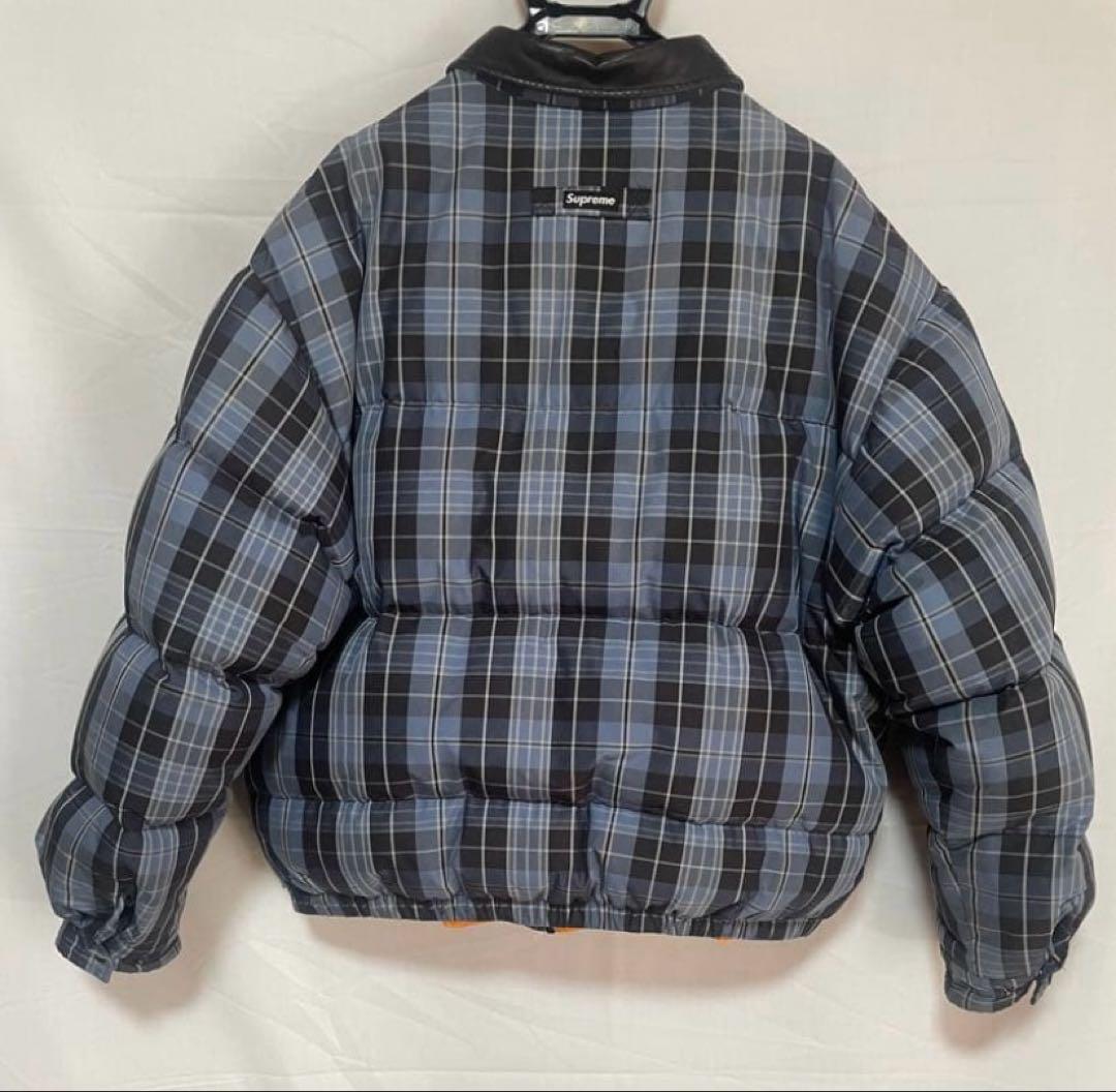 ジャケット・アウター supreme Leather Collar Puffy Jacket