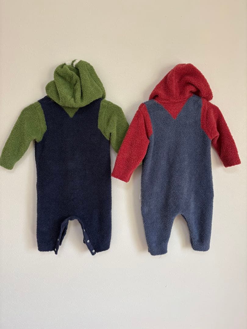 ジェラートピケ　マリオ・ルイージロンパースセット2枚セット　双子