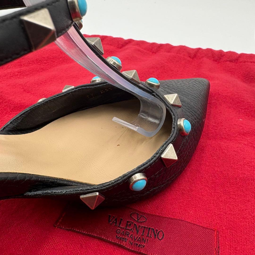 ✨美品✨ヴァレンティノガラヴァーニ　ロックスタッズ　ストラップ　ミュール　ヒール