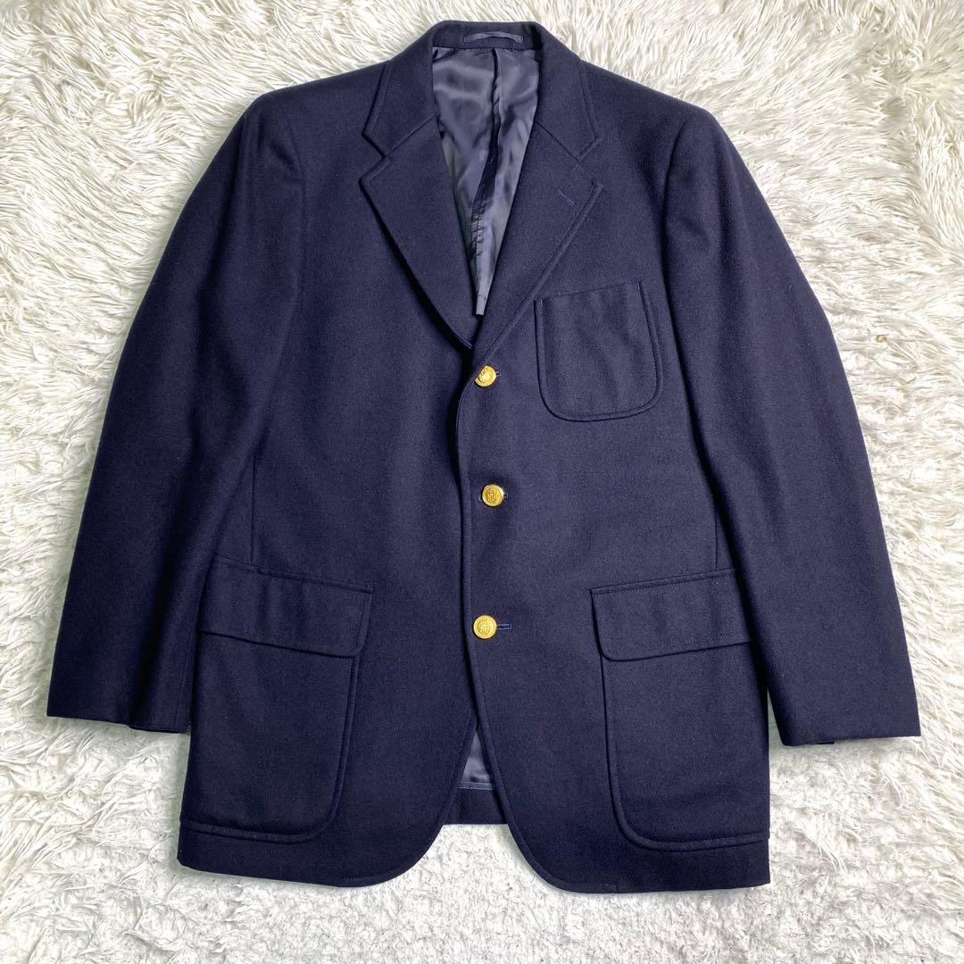 美品✨J.PRESS テーラード 紺ブレ 赤パイピング 金ボタン ネイビー L